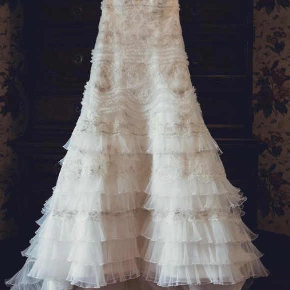 Wedding Dress size 14 w panel - Picture 1 of 4